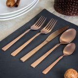 Cravat 20-Piece Matte Rose Stainless Steel Flatware Set (Service for 4)