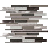 MSI 12 in. x 12 in. x 8mm Cityscape Interlocking Glass and Metal Mesh-Mounted Mosaic Wall Tile (10 sq. ft./case)