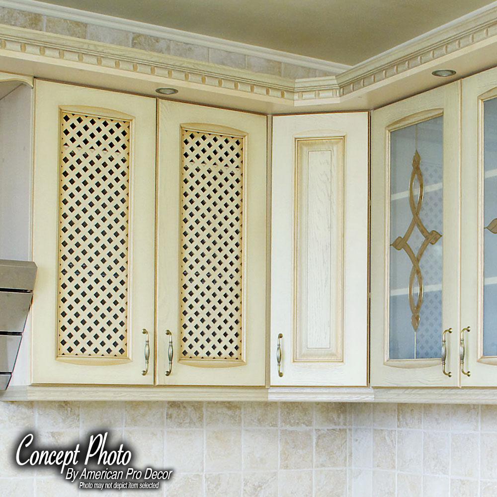 24 in. x 35-3/4 in. x 3/8 in. Unfinished Diagonal Solid North American Red Oak Lattice Panel Insert - Super Arbor