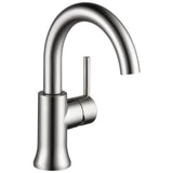 Delta Trinsic Stainless 1-Handle Single Hole WaterSense Bathroom Sink Faucet with Drain