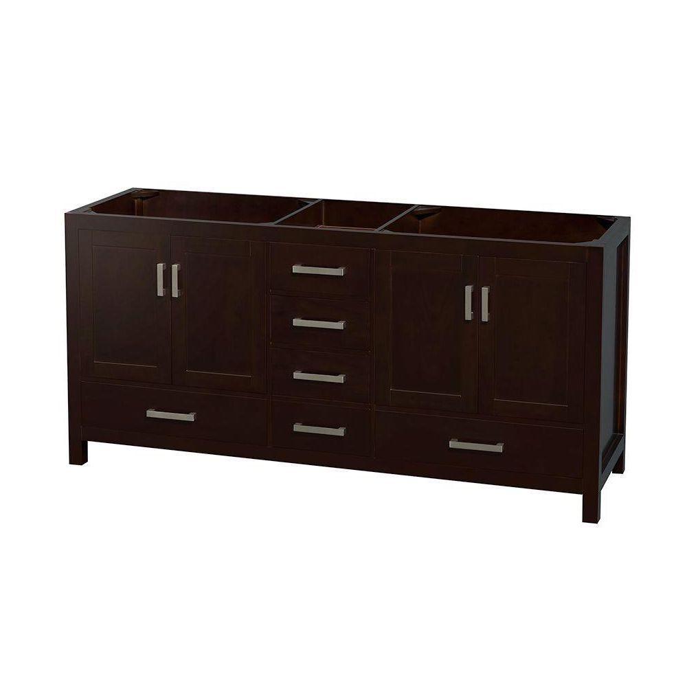 Sheffield 72 in. Double Vanity Cabinet in White - Super Arbor