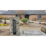 Climbing Leaf 2-Door Front Access Lockable Ground Mount Mailbox in Black and Silver - Super Arbor