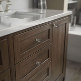 1-3/5 in. Satin Nickel with Clear Bubble Glass Round Cabinet Knob