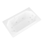 Onyx 5 ft. Rectangular Drop-in Whirlpool Bathtub in White - Super Arbor