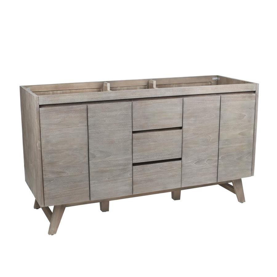 Avanity Coventry 60-in Natural Teak Double-Sink Bathroom Vanity Cabinet