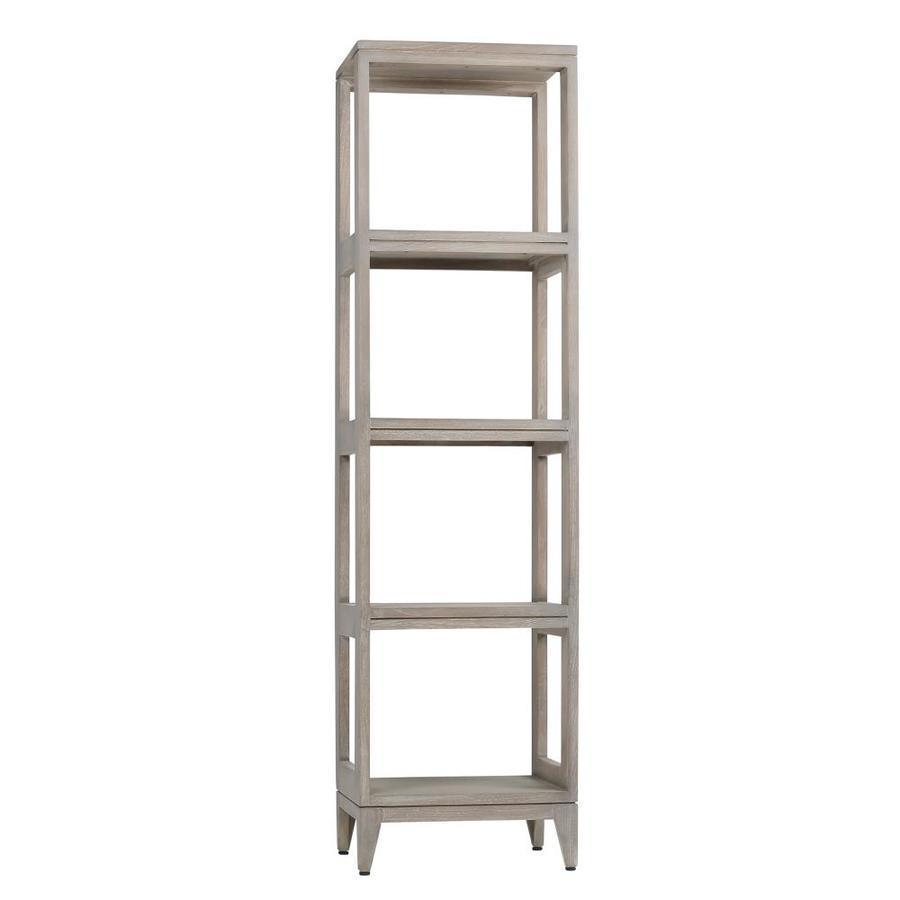 Avanity 16-in W x 60-in H x 13-in D Natural Teak Freestanding Linen Cabinet - Super Arbor