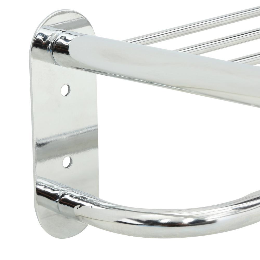 Hotel Series 25 in. W Towel Shelf in Polished Chrome - Super Arbor