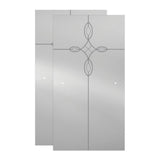 Simplicity 60 in. x 58-1/8 in. Semi-Frameless Traditional Sliding Bathtub Door in Nickel with Tranquility Glass - Super Arbor
