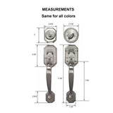 Cerberus Satin Nickel Entry Door Handleset - Super Arbor