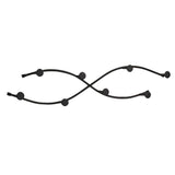 Sweep 8-Hook Double Wall Mount Rack in Black