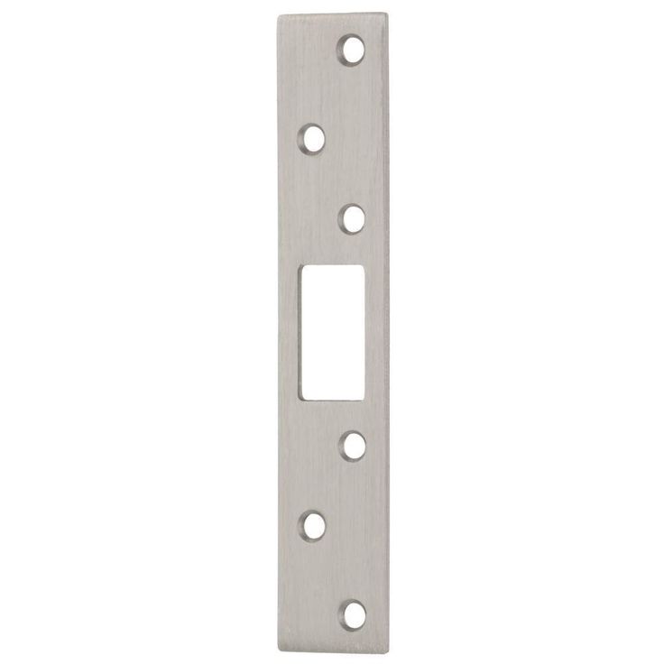 5-7/8 in. Satin Nickel Deadbolt Strike