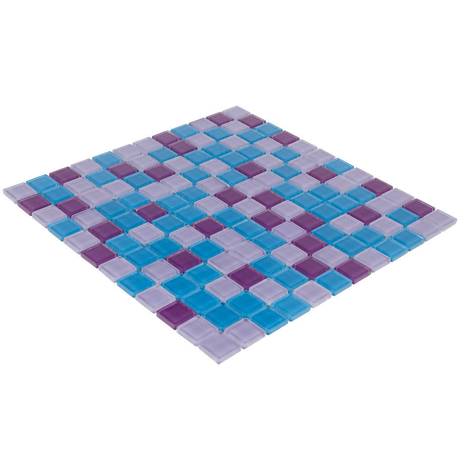 Elida Ceramica Ocean 12-in x 12-in Glossy Glass Uniform Squares Mosaic Wall Tile - Super Arbor