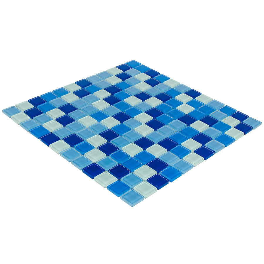 Elida Ceramica Ocean 12-in x 12-in Glossy Glass Uniform Squares Mosaic Wall Tile - Super Arbor