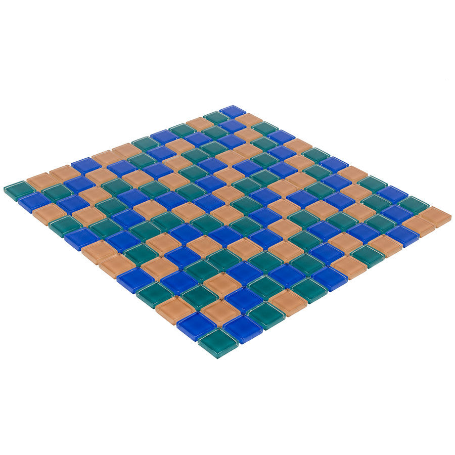 Elida Ceramica Ocean 12-in x 12-in Glossy Glass Uniform Squares Mosaic Wall Tile - Super Arbor