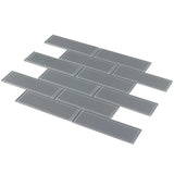 Elida Ceramica Skylight Subway 12-in x 12-in Glossy Glass Mosaic Wall Tile - Super Arbor