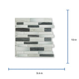 Peel&Stick Mosaics Peel and Stick Mountain Terrain 10-in x 10-in Glossy Composite Linear Mosaic Peel & Stick Tile - Super Arbor