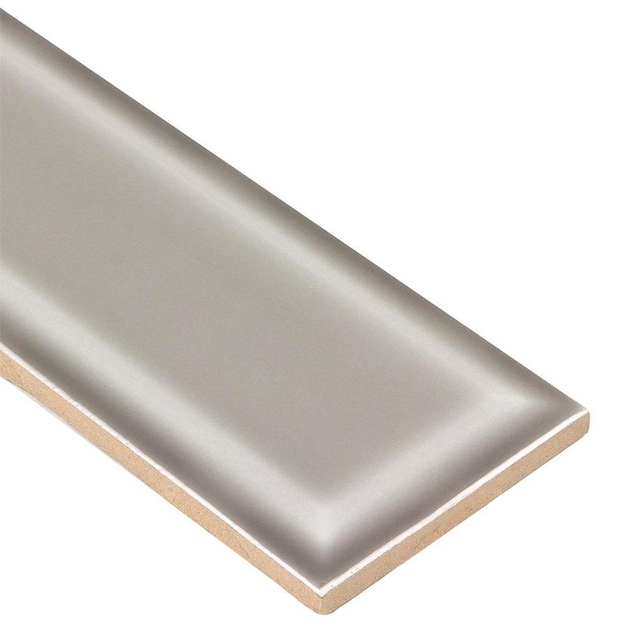Boutique Ceramic Boutique Grey 3-in x 9-in Glazed Ceramic Subway Wall Tile