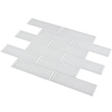 Elida Ceramica Moonlight Subway 12-in x 12-in Glossy Glass Mosaic Wall Tile - Super Arbor