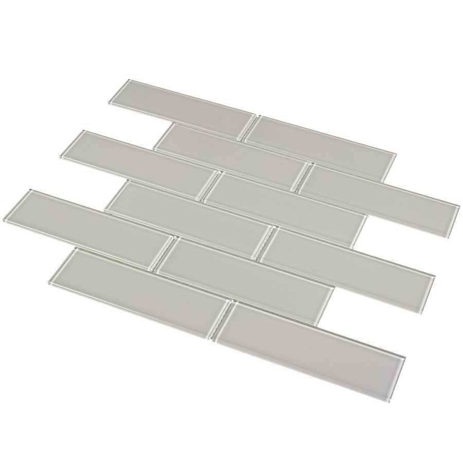 Elida Ceramica Spotlight Subway 12-in x 12-in Glossy Glass Mosaic Wall Tile