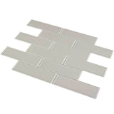 Elida Ceramica Spotlight Subway 12-in x 12-in Glossy Glass Mosaic Wall Tile