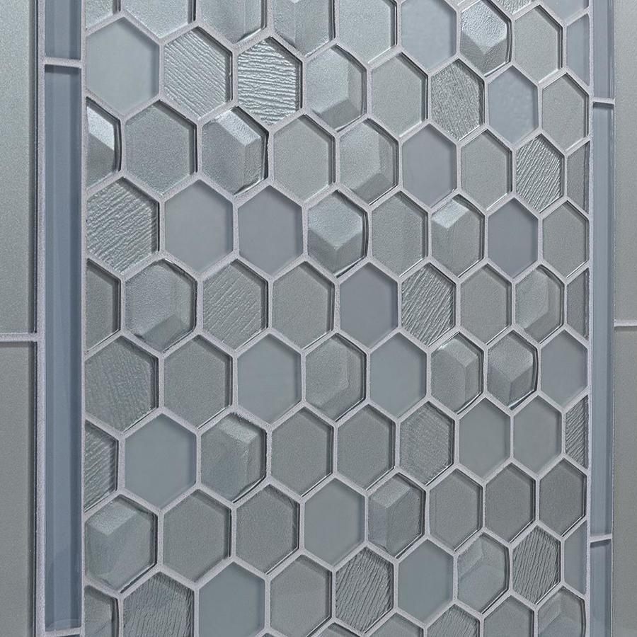 Elida Ceramica Skylight Glass Pencil Liner Tile (1-in x 12-in) - Super Arbor