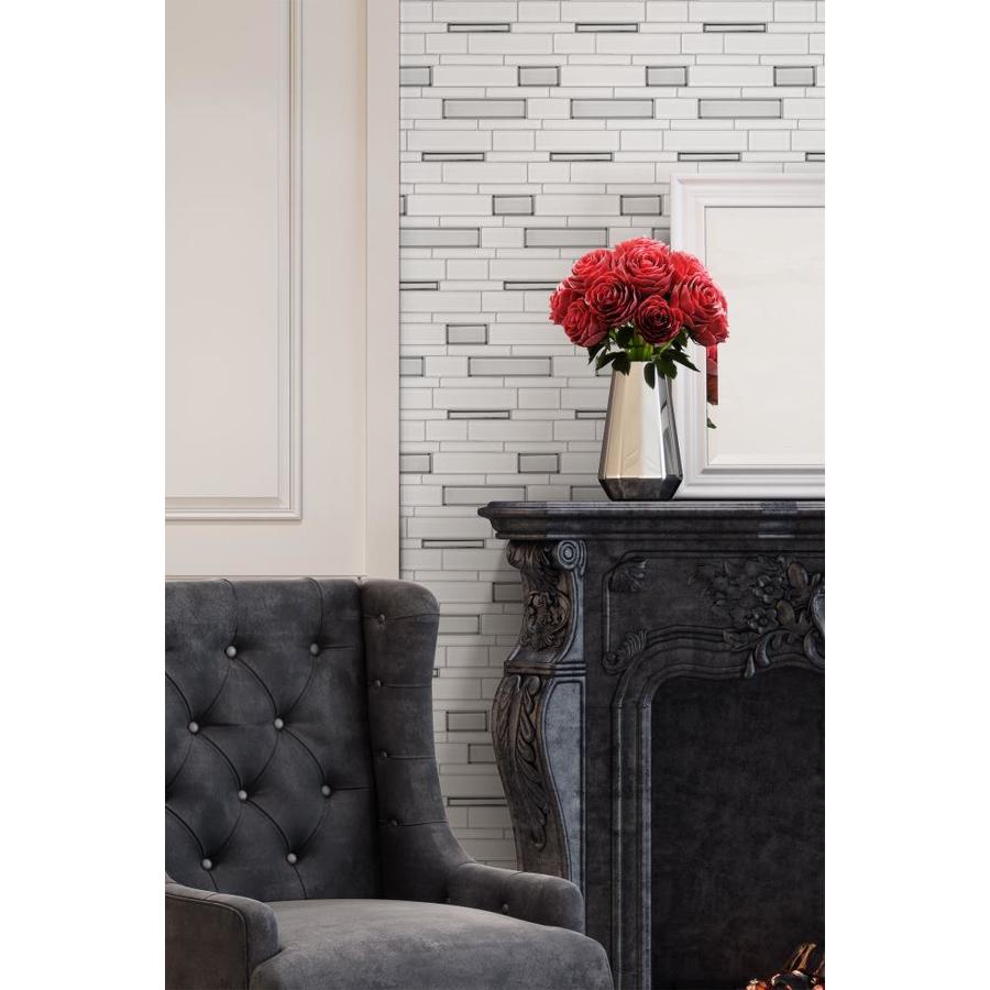 Elida Ceramica Night Reflections Glass 12-in x 12-in Glossy Glass Linear Mosaic Wall Tile - Super Arbor