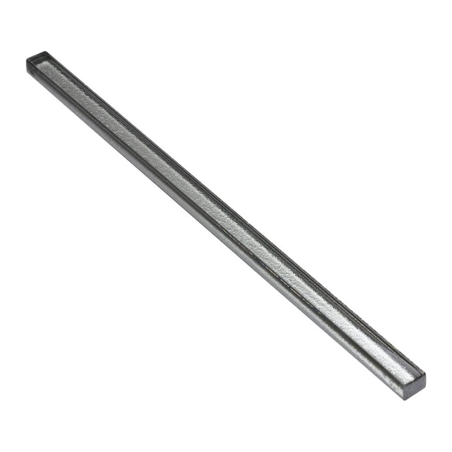 Elida Ceramica White Glass Pencil Liner Glass Pencil Liner Tile (12-in x 12-in) - Super Arbor