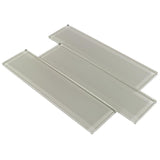 Elida Ceramica 2x6 Super White Mos Glass 12-in x 12-in Glossy Glass Brick Mosaic Wall Tile - Super Arbor