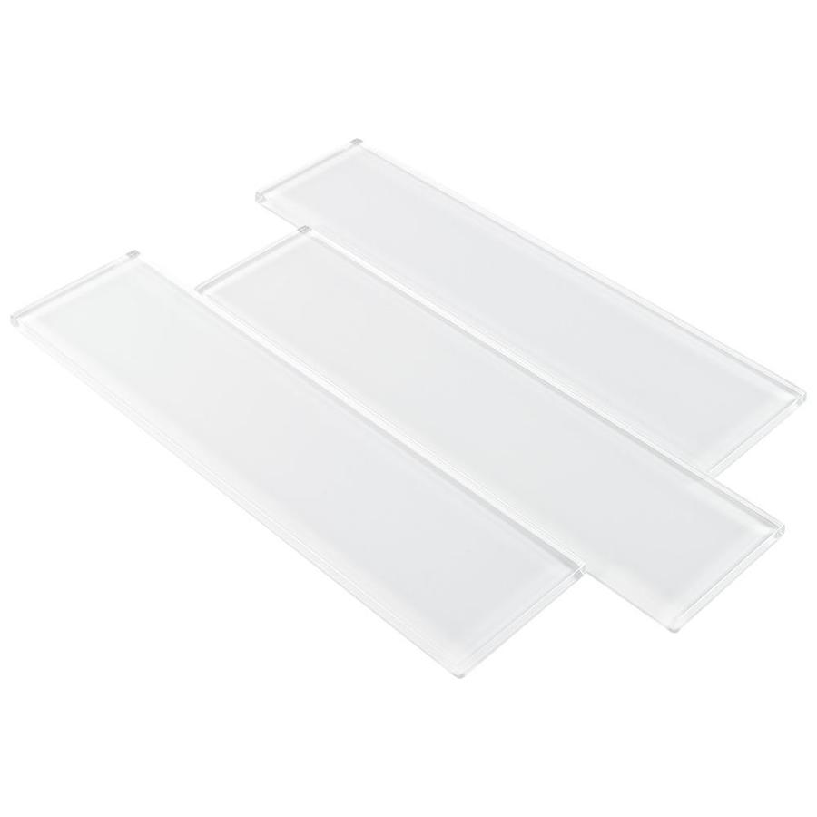 Elida Ceramica 2x6 Beige Mos Glass 12-in x 12-in Glossy Glass Brick Mosaic Wall Tile - Super Arbor