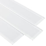 Elida Ceramica 3x12 Super White Glass 3-in x 12-in Glossy Glass Subway Wall Tile