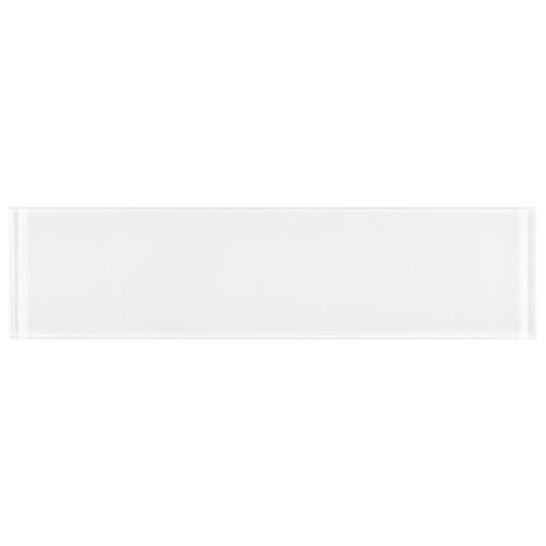 Elida Ceramica 3x12 Super White Glass 3-in x 12-in Glossy Glass Subway Wall Tile