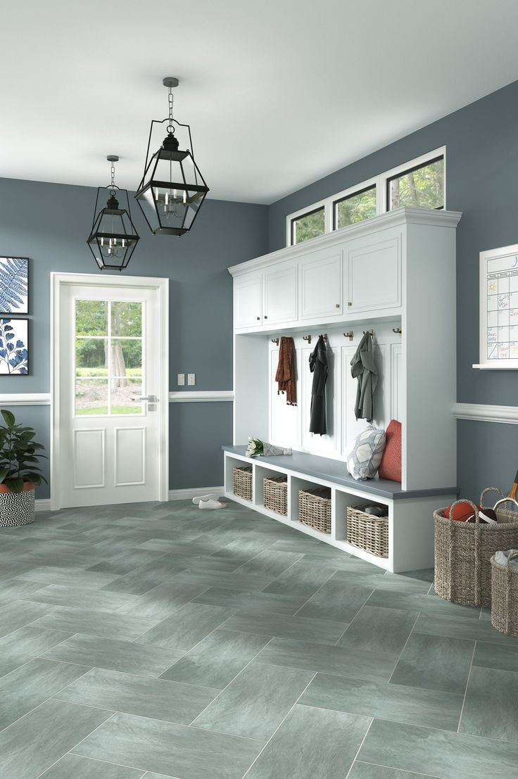 Style Selections Symphony Gray 4-mil x 12-in W x 24-in L Groutable Water Resistant Peel and Stick Luxury Vinyl Tile Flooring