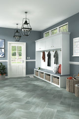 Style Selections Symphony Gray 4-mil x 12-in W x 24-in L Groutable Water Resistant Peel and Stick Luxury Vinyl Tile Flooring