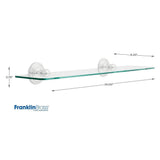 Jamestown 7.5 in. W Glass Shelf in Polished Chrome - Super Arbor