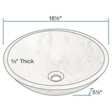 Polaris Sinks Stone Vessel Sink in Honed Basalt White Granite