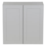 Cambridge Shaker Assembled 30x42x12.5 in. Wall Cabinet with 2 Soft Close Doors in White - Super Arbor