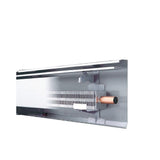 Fine/Line 30 3 ft. Hydronic Baseboard with Fully Assembled Element and Enclosure in Nu White - Super Arbor