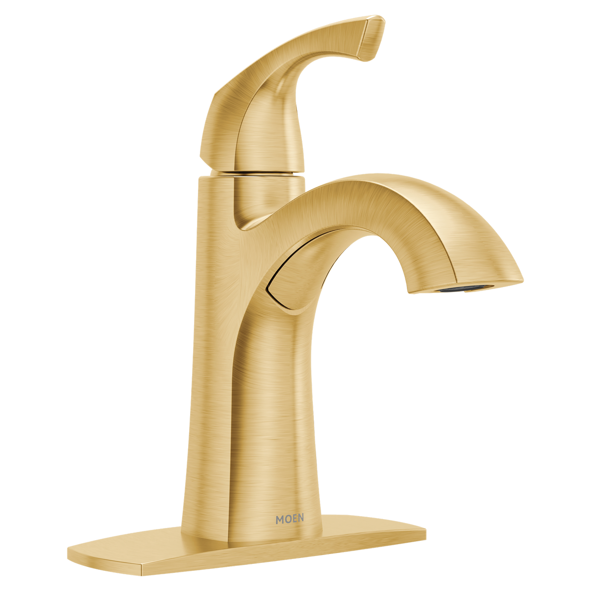 Moen Lindor Spot Resist Brushed Nickel 1-Handle Single-Hole/4-in Centerset WaterSense Bathroom Sink Faucet