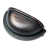 3 in. (76 mm) Center-to-Center Oil Rubbed Bronze Traditional Bin Cup Drawer Pull (10-Pack)