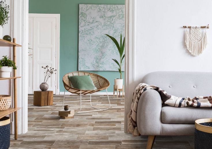 Style Selections Woods French Gray 6-in x 24-in Glazed Porcelain Wood Look Tile