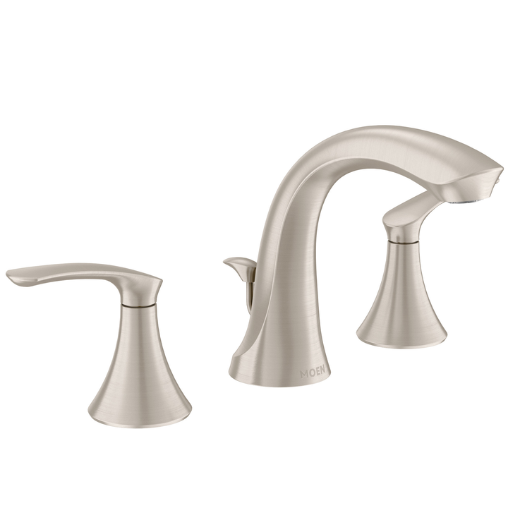 Moen Darcy 8 in. Widespread 2-Handle High-Arc Bathroom Faucet in Spot Resist Brushed Nickel