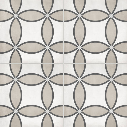 Satori Petal 8-in x 8-in Matte Porcelain Encaustic Mosaic Wall Tile product image