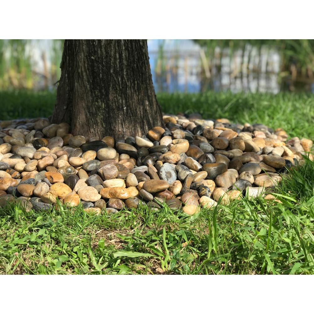 Rain Forest 0.4 cu. ft., 1 in. to 2 in. Mixed Grade A Polished Pebbles (30-Pack Pallet) - Super Arbor