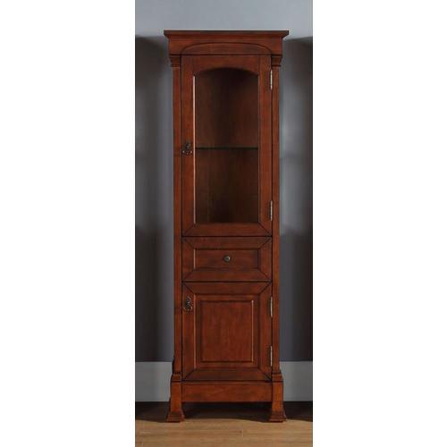 James Martin Vanities Brookfield 20.5-in W x 65-in H x 16.25-in D Antique Black Poplar Freestanding Linen Cabinet