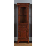 James Martin Vanities Brookfield 20.5-in W x 65-in H x 16.25-in D Antique Black Poplar Freestanding Linen Cabinet