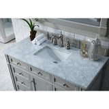 James Martin Vanities Brittany 30-in Cottage White Single Sink Bathroom Vanity with Carrara White Marble Top - Super Arbor
