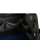 19 in. Open Tote Tool Bag with Rotating Handle in Black and Blue - Super Arbor