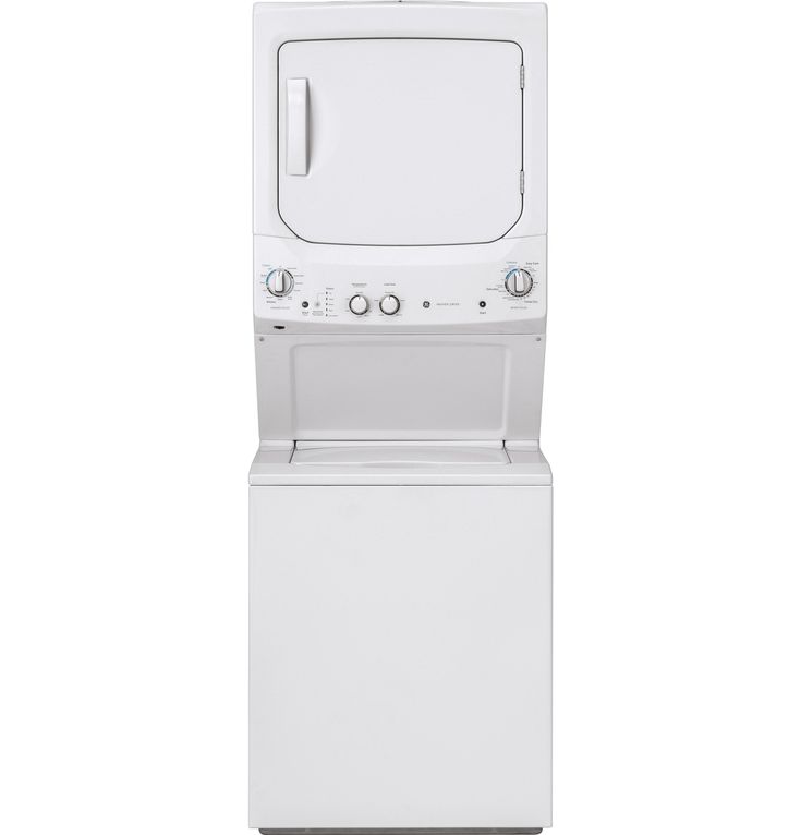 GE Electric Stacked Laundry Center with 3.8-cu ft Washer and 5.9-cu ft Dryer