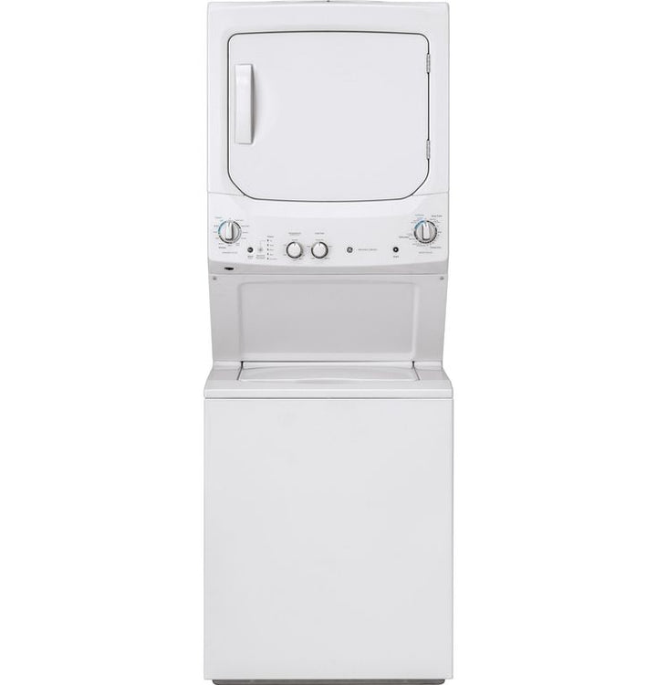 GE Electric Stacked Laundry Center with 3.8-cu ft Washer and 5.9-cu ft Dryer