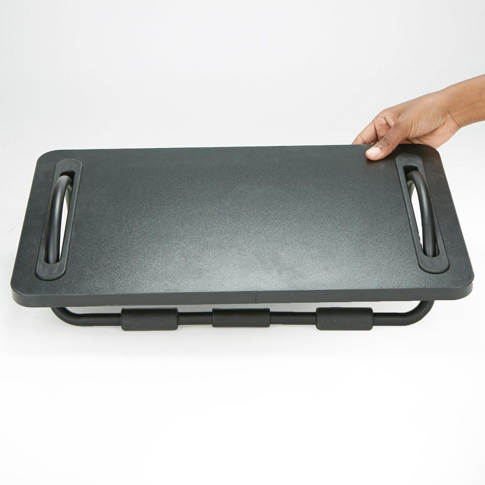 Black Metal Tilting Ergonomic Foot Rest with Smooth Surface and Adjustable Angles - Super Arbor